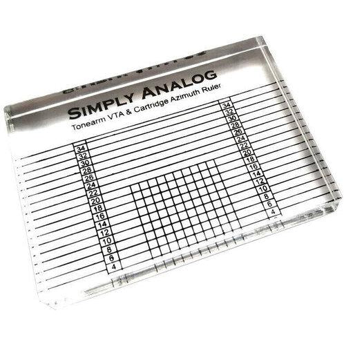 Simply Analog - Tonearm VTA &amp; Cartridge Azimuth Ruler - clear acrylic